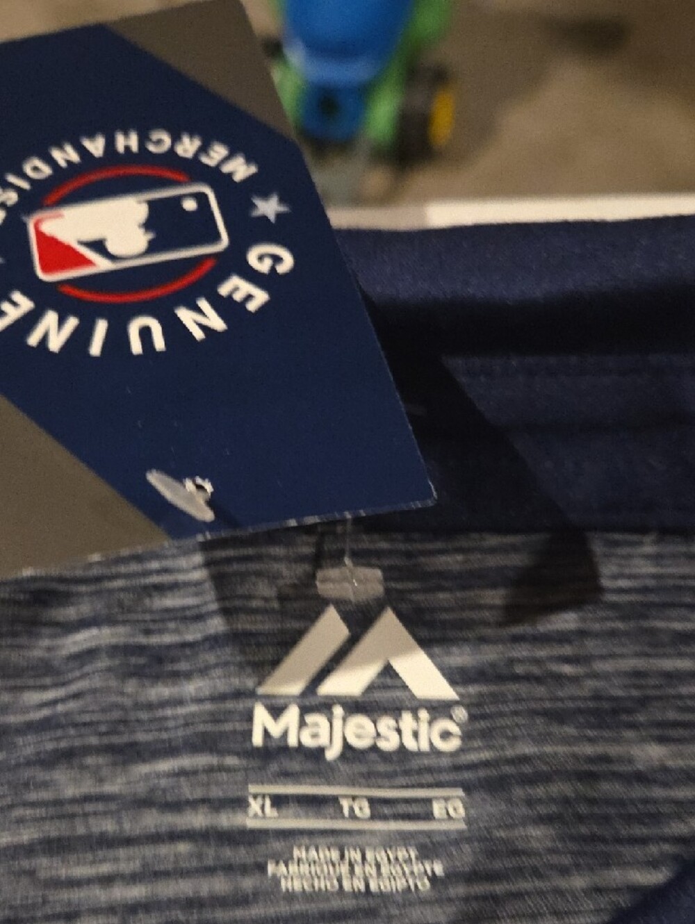 Majestic Navy and Heather Gray Team Polo - Picture 6 of 6